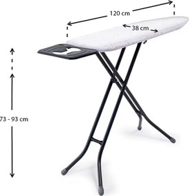 Σιδερώστρα ρούχων Present Lux Perilla μεταλλική ανθρακί 120x38x93εκ.
