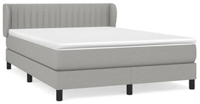 ΚΡΕΒΑΤΙ BOXSPRING ΜΕ ΣΤΡΩΜΑ ΑΝΟΙΧΤΟ ΓΚΡΙ 140X190 ΕΚ. ΥΦΑΣΜΑΤΙΝΟ 3126397