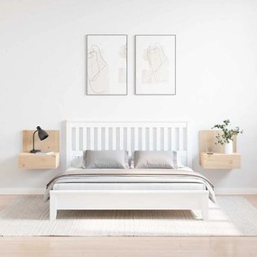 vidaXL Κομοδίνο 2 pcs Καφέ 42 x 32.5 x 40 εκ Μασίφ ξύλο πεύκου