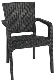 Τραπεζαρία Groovy-Halcyon σετ 5τεμ PP ανθρακί 80x80x74,5εκ 80x80x74.5 εκ.