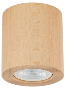 Σποτ Φωτιστικό Οροφής 1xGU10 Downlight Ξύλο Eve Wood TK Lighting 10121 Μπεζ