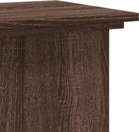 vidaXL Βάσεις Φυτών Καφέ Δρυς 33x33x100 εκ. Επεξεργασμένο Ξύλο