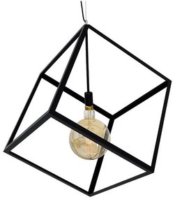 Κρεμαστό Φωτιστικό Οροφής Μαύρο Πλέγμα CUBE 01672 Globostar-1672-Μαύρο 01672