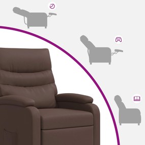 vidaXL Αναπαυτική Καρέκλα Καφέ Τεχνητό Δέρμα