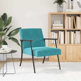 vidaXL Πολυθρόνα Τιρκουάζ 59 x 75 x 78 εκ Βελούδο