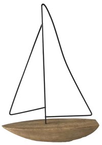 BATEAU DECO ΒΑΡΚΑ POLYRESIN ΦΥΣΙΚΟ 24x5xH32cm - 023088 - 023088