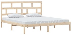 vidaXL Πλαίσιο Κρεβατιού 180 x 200 εκ. από Μασίφ Ξύλο 6FT Super King