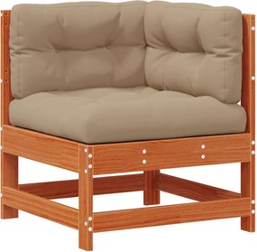 vidaXL Σετ Ξαπλώστρας Κήπου 7 pcs Κερωμένο Καφέ Στερεό πεύκο