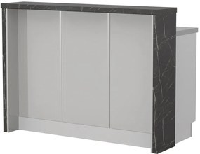 Πάγκος νησίδας Modena-Μήκος: 150 εκ.-Γκρι ανοιχτό-Black Stone