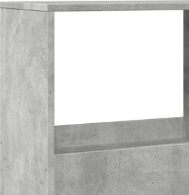 vidaXL Βιβλιοθήκη Γκρι Σκυροδέματος 100x33x155,5 εκ. Επεξεργ. Ξύλο