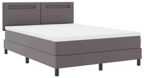 vidaXL Κρεβάτι με Στρώμα με στρώμα Γκρι 160 x 200 cm Τεχνητό δέρμα