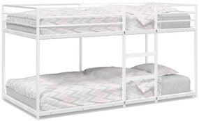 vidaXL Κουκέτα χωρίς στρώμα Λευκό 100x200 cm Ατσάλι