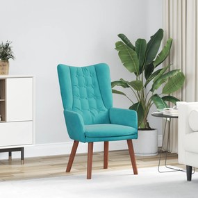 vidaXL Χαλαρωτική Πολυθρόνα Τιρκουάζ 63 x 67 x 94 εκ. Βελούδο
