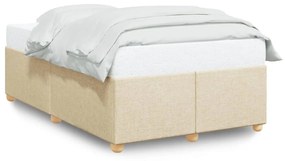 VidaXL Σκελετός Κρεβατιού Χωρίς Στρώμα Κρεμ 120x200 εκ. Υφασμάτινο