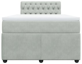 ΚΡΕΒΑΤΙ BOXSPRING ΜΕ ΣΤΡΩΜΑ ΑΝΟΙΧΤΟ ΓΚΡΙ 120X190 ΕΚ. ΒΕΛΟΥΔΙΝΟ 3289992