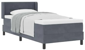 vidaXL Κρεβάτι με Ελατήρια και Στρώμα Μαύρο 100x200 εκ. Βελούδο