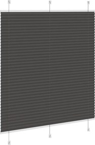 vidaXL Πλισέ περσίδα Μαύρο 115x150 cm Πλάτος υφάσματος 114,4 cm