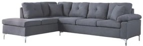 ΚΑΝΑΠΕΣ ΓΩΝΙΑ ΑΡΙΣΤΕΡΗ ZAILA HM3087L ΥΦΑΣΜΑ ΓΚΡΙ 282x197x90 εκ.