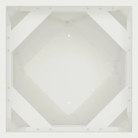 vidaXL Γλάστρα 2 pcs Λευκό 50 x 50 x 75 cm Ατσάλι