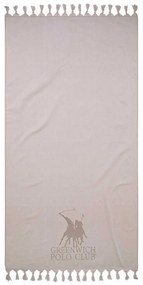 Πετσέτα Θαλάσσης - Παρεό 3797 Beige Greenwich Polo Club Beach 90x170cm 100% Βαμβάκι