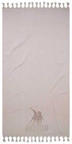 Πετσέτα Θαλάσσης - Παρεό 3797 Beige Greenwich Polo Club Beach 90x170cm 100% Cotton