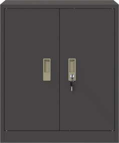 vidaXL Ντουλάπι αποθήκευσης Μαύρο 60 x 40 x 70 εκ. Ατσάλι