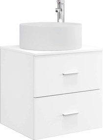 vidaXL Σετ Επίπλων Μπάνιου 3 τμχ. Λευκό 49,5 x 44,5 x 65,5 εκ