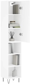 vidaXL Ντουλάπι Λευκό 34,5 x 34 x 180 εκ. από Επεξεργασμένο Ξύλο
