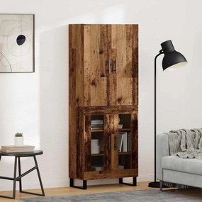 vidaXL Highboard 2 pcs Παλιό Ξύλο 69,5 x 34 x 180 εκ.