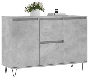 vidaXL Μπουφές Γκρι Σκυροδέματος 104x35x70 εκ. από Επεξεργασμένο Ξύλο