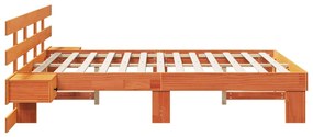 vidaXL Σκελετός Κρεβατιού με συρτάρι Καφέ 140 x 200 cm