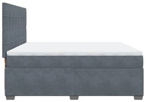 ΚΡΕΒΑΤΙ BOXSPRING ΜΕ ΣΤΡΩΜΑ ΣΚΟΥΡΟ ΓΚΡΙ 200X200 ΕΚ. ΒΕΛΟΥΔΙΝΟ 3293303