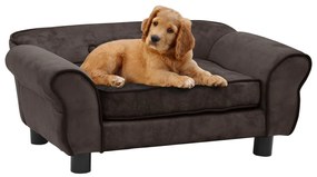 Καναπές - Κρεβάτι Σκύλου Καφέ 72 x 45 x 30 εκ. Βελουτέ - Καφέ