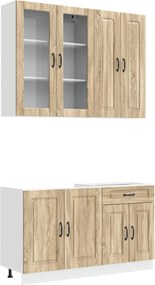 vidaXL Μονάδα κουζίνας KALMAR 4 pcs Sonoma Δρυς Επεξεργασμένο Ξύλο
