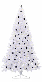 vidaXL Τεχνητό Χριστουγεννιάτικο Δέντρο Λευκό 240 cm PVC και Ατσάλι