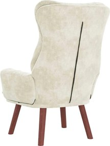 vidaXL Πολυθρόνα Κρεμ 69 x 74 x 93 εκ. Βελούδο