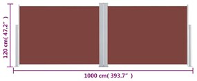 ΣΚΙΑΣΤΡΟ ΠΛΑΪΝΟ ΣΥΡΟΜΕΝΟ ΚΑΦΕ 120 X 1000 ΕΚ. 48481