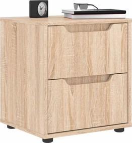 vidaXL κομοδίνο VISNES Sonoma Δρυς 45x40x50 cm Επεξεργασμένο ξύλο