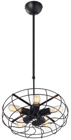 Φωτιστικό Οροφής Πολύφωτο Aca V352715P Black Matt