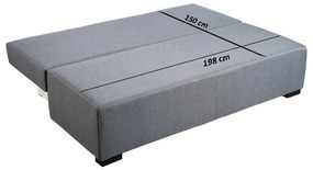 Καναπές - Κρεβάτι Frodo Γκρί - Ανοικτό Γκρί 198x95x81 εκ. 198x95x81 εκ.