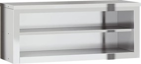 vidaXL Ντουλάπι Κουζίνας Επιτοίχιο με Ράφι Ανοξείδωτο Ατσάλι