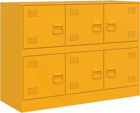 vidaXL Ντουλάπι Μουσταρδί 99x39x73 εκ. από Ατσάλι