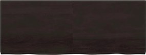 vidaXL Πάγκος Μπάνιου Σκούρο Καφέ 160x60x(2-6) εκ. Επεξεργ. Μασίφ Ξύλο
