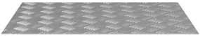 vidaXL Επιφάνειες Καρό 2 pcs Ασημί 70 x 50 cm Αλουμίνιο