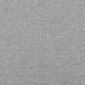 vidaXL Κεφαλάρι με Πτερύγια Ανοιχτό Γκρι 147x23x118/128 εκ. Υφασμάτινο