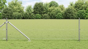 vidaXL Γαλβανισμένος φράχτης με 13 οδηγούς 0.5x50 m