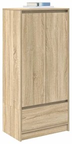 vidaXL Ντουλάπι με συρτάρι 55,5x34x119,5 εκ. Ξύλινο μηχανουργικό ξύλο