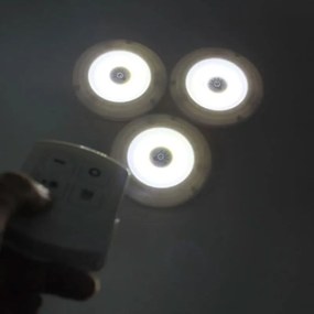 Φωτιστικά LED με Τηλεχειριστήριο και Χρονοδιακόπτη 30 λεπτών 3τμχ - LED light with remote control set of 3