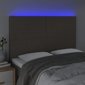 ΚΕΦΑΛΑΡΙ ΚΡΕΒΑΤΙΟΥ LED TAUPE 144X5X118/128 ΕΚ. ΥΦΑΣΜΑΤΙΝΟ 3122146