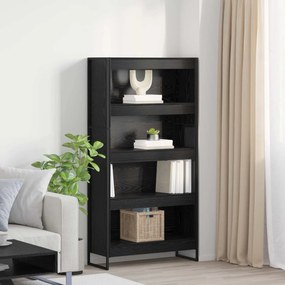 vidaXL Βιβλιοθήκη 80 x 30 x 155 εκ Επεξεργασμένο ξύλο Μαύρη Οξυά